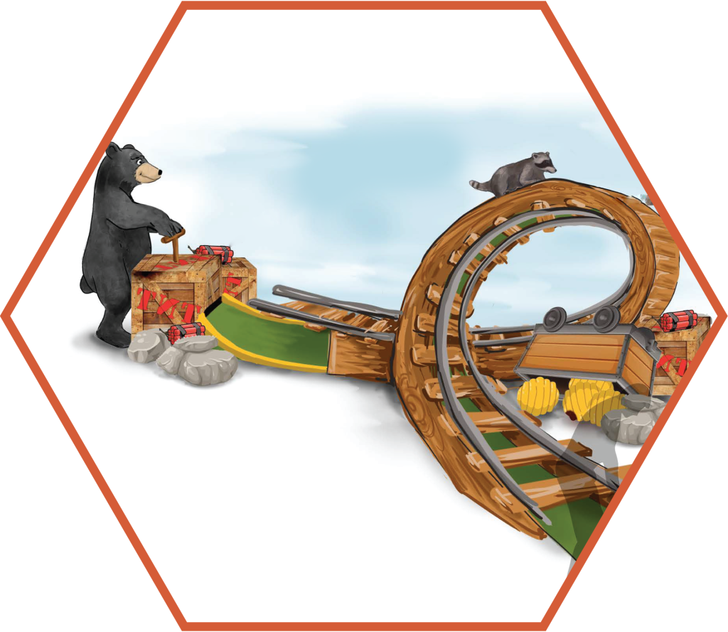 Lost Mine Mini Golf Hole 18 - Themed Loop the loop trick shot