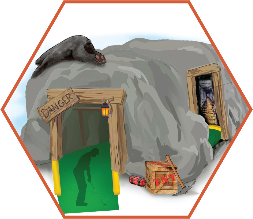Lost Mine Putt Putt Hole 4 - Themed Mining Cave
